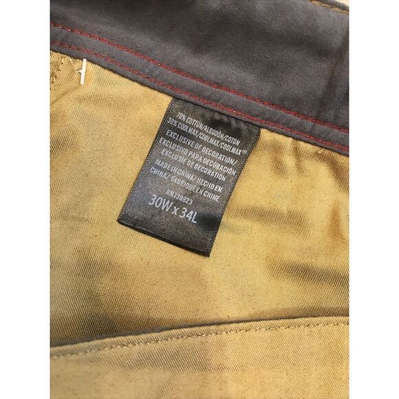 NEW Brothers Sons Hiking Work Pants 30x34” Khaki Pockets Zip Cotton Cool Max Zip - Picture 7 of 13